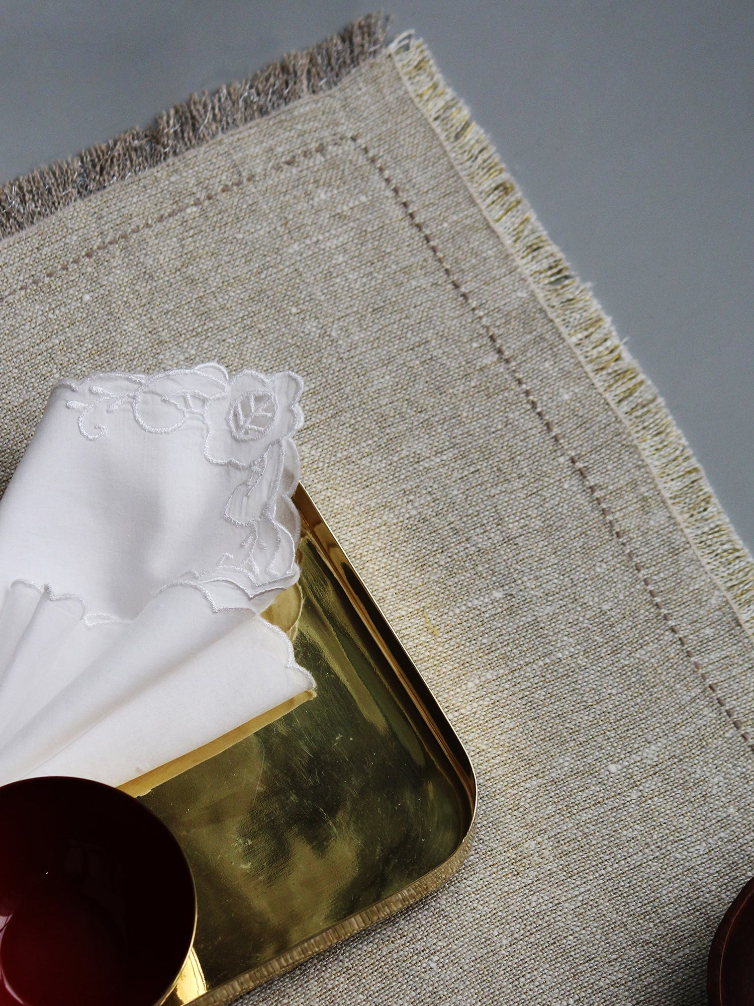 Floret White/White Napkin-Set Of 6