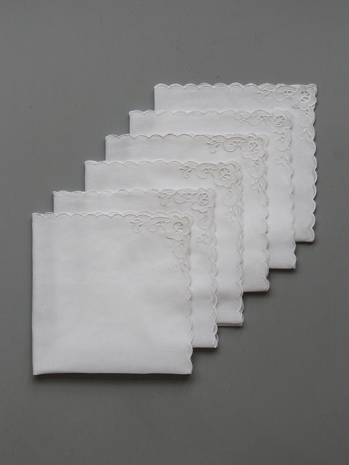 Floret White/White Napkin-Set Of 6