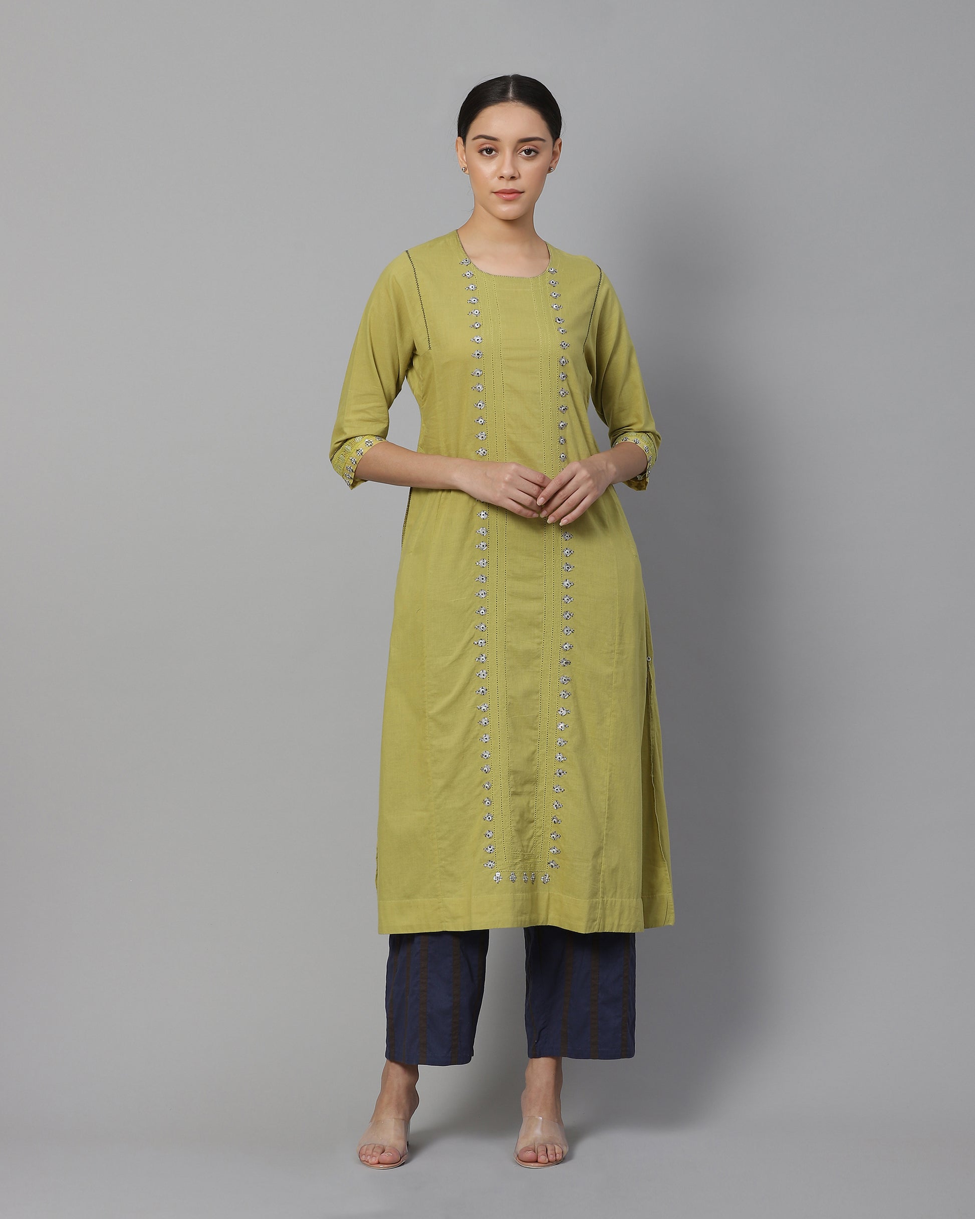 Sadah pale Green Kurta