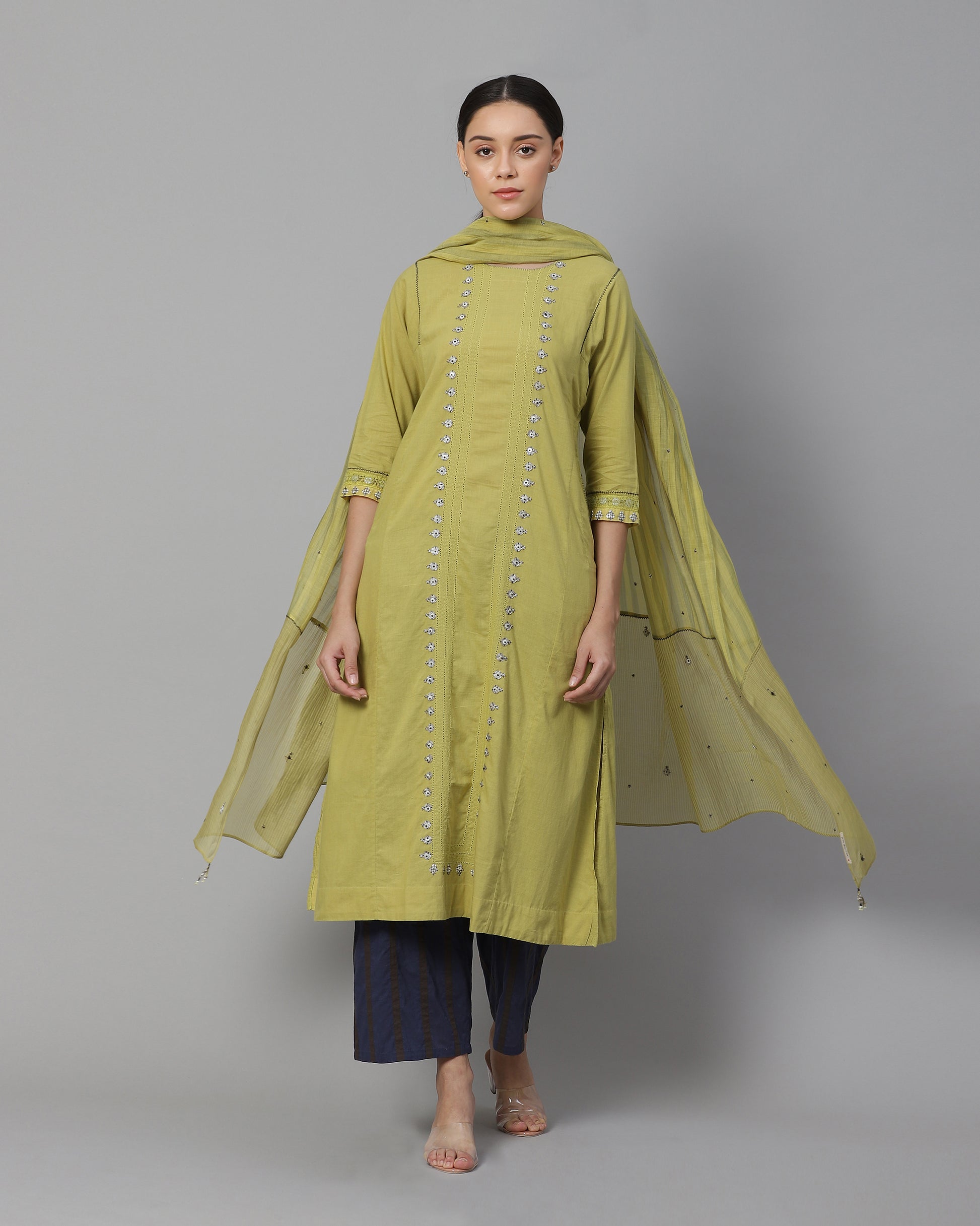 Sadah pale Green Kurta