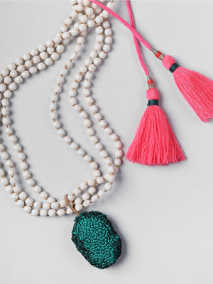 Arsheen Natural/Green Pendant