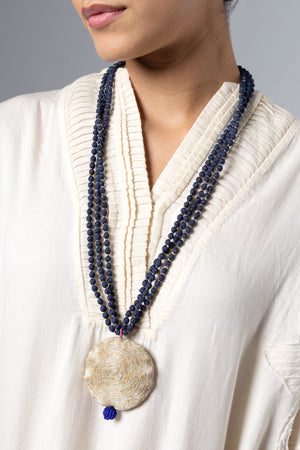 Faiza Blue/Gold Necklace