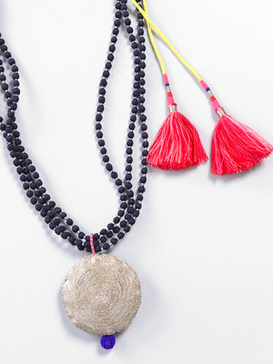 Faiza Blue/Gold Necklace