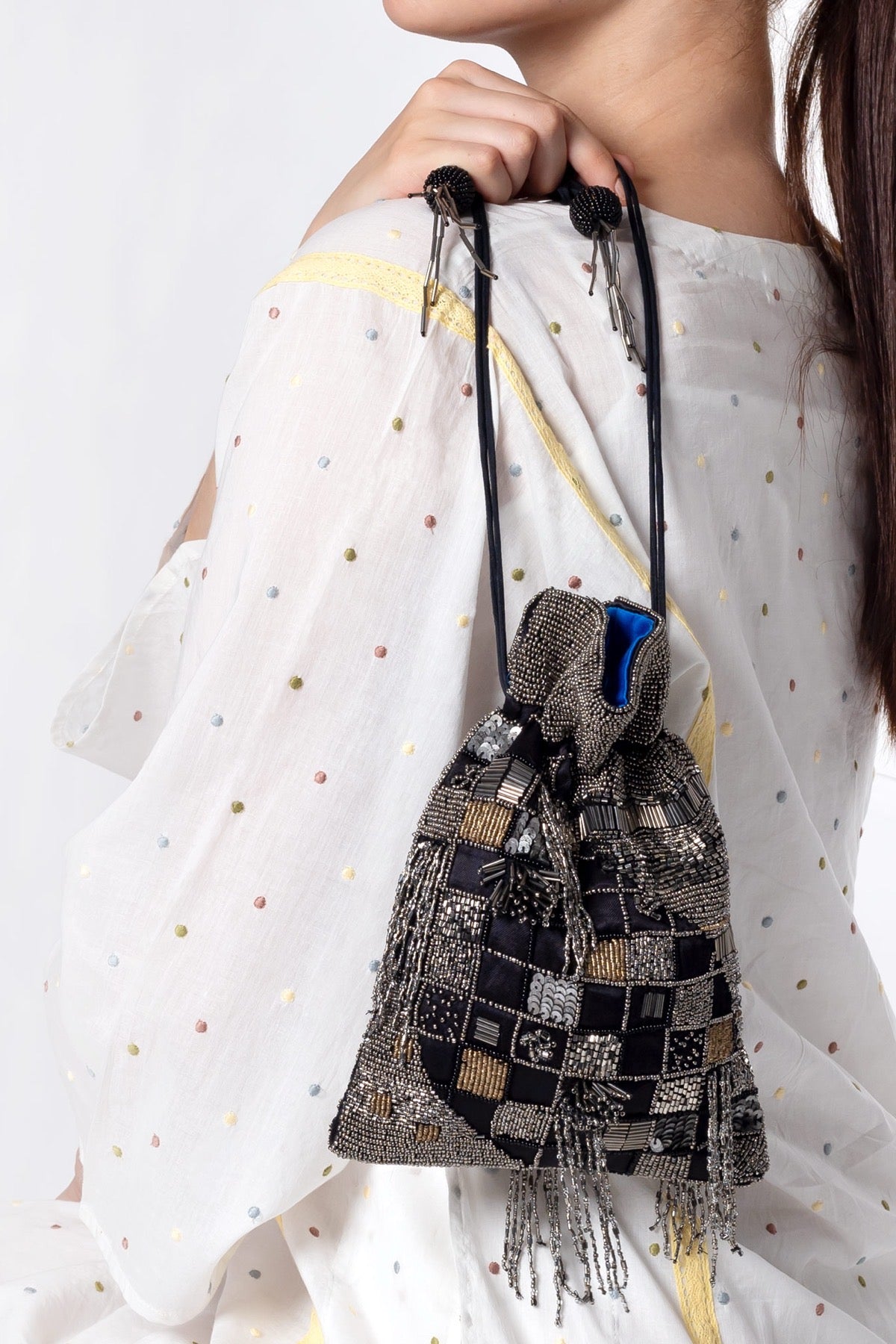 Kiyaan Black Potli Bag