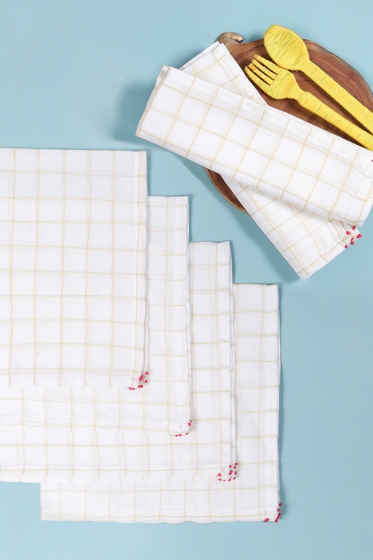 Kenzo Yellow Napkin-Set of 6