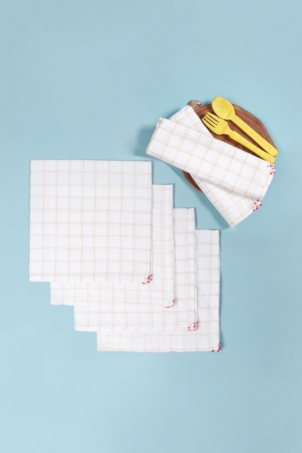 Kenzo Yellow Napkin-Set of 6