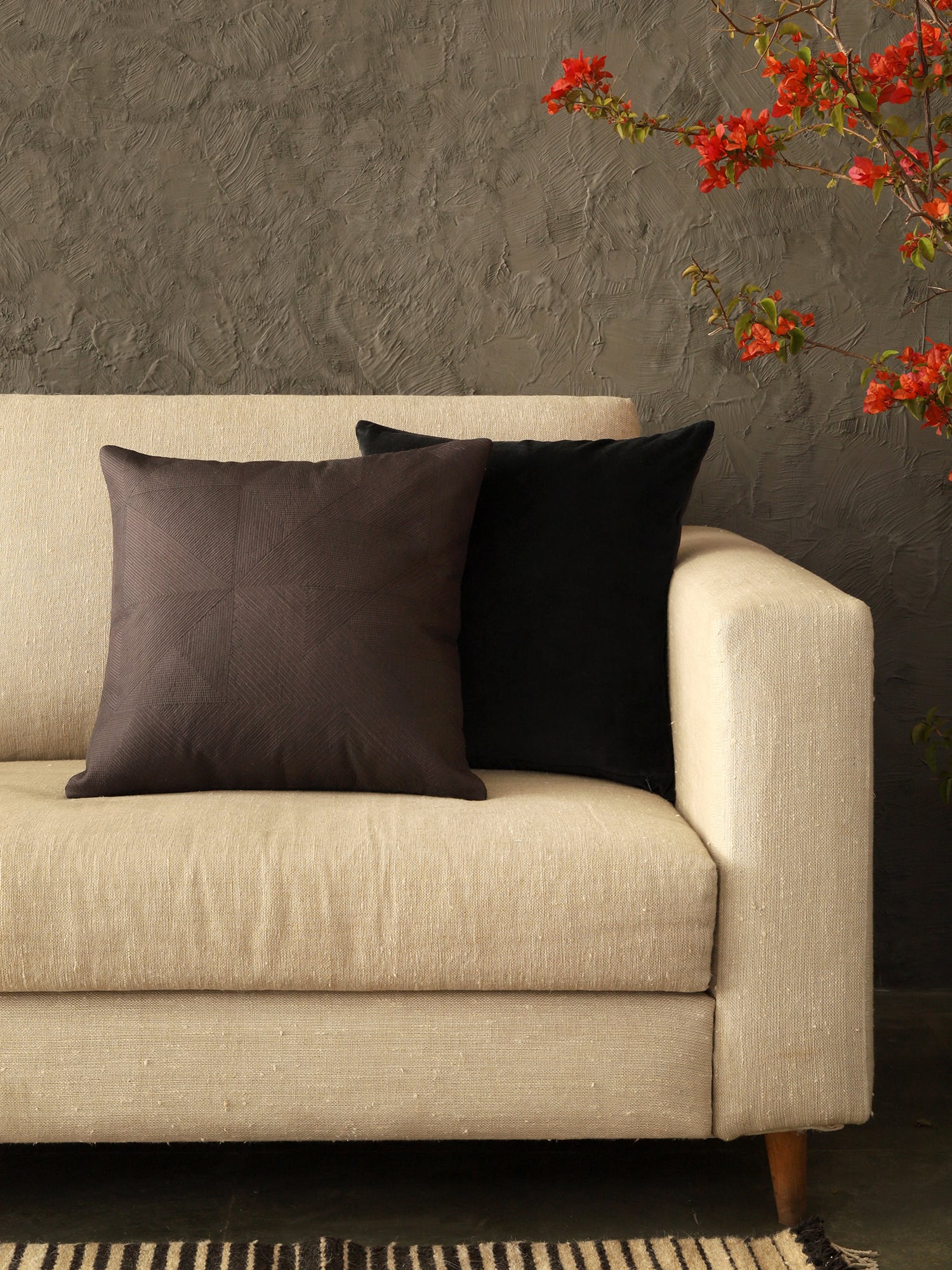Eva Charcoal Cushion Cover