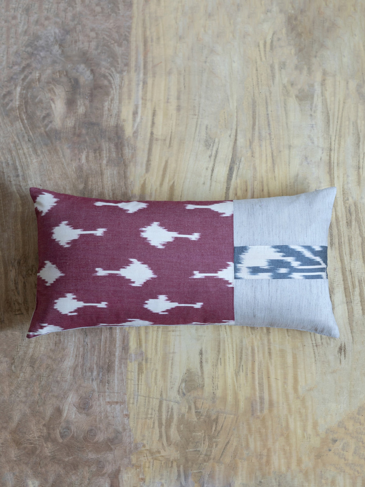 Ikat Red/Natural Cushion Cover