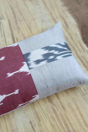 Ikat Red/Natural Cushion Cover