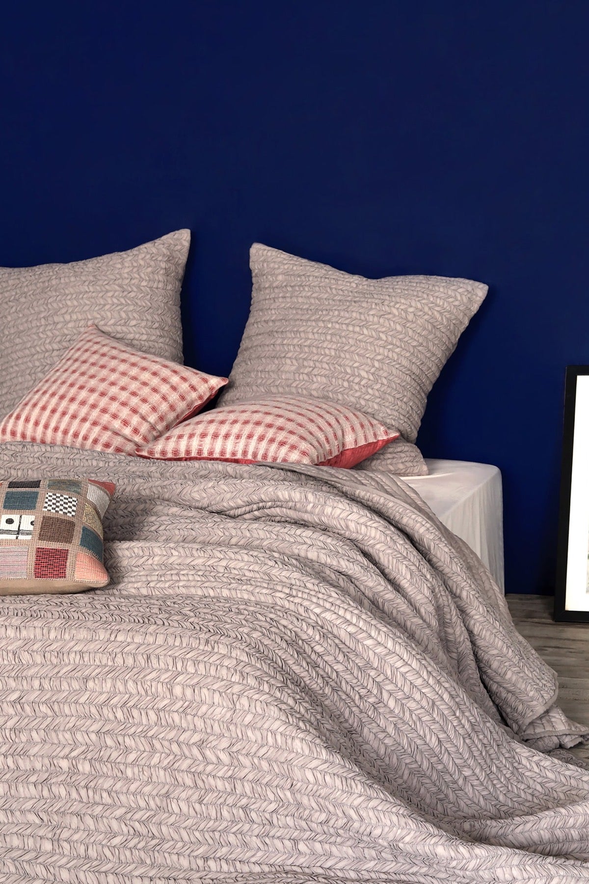 Preston Red/Natural Cushion Cover