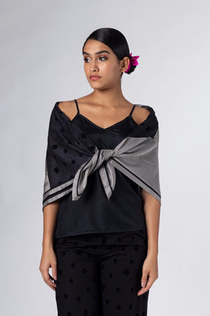 Relish Grey/Black Stole