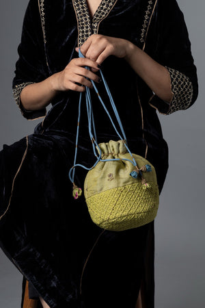 Naaz Green Potli Bag