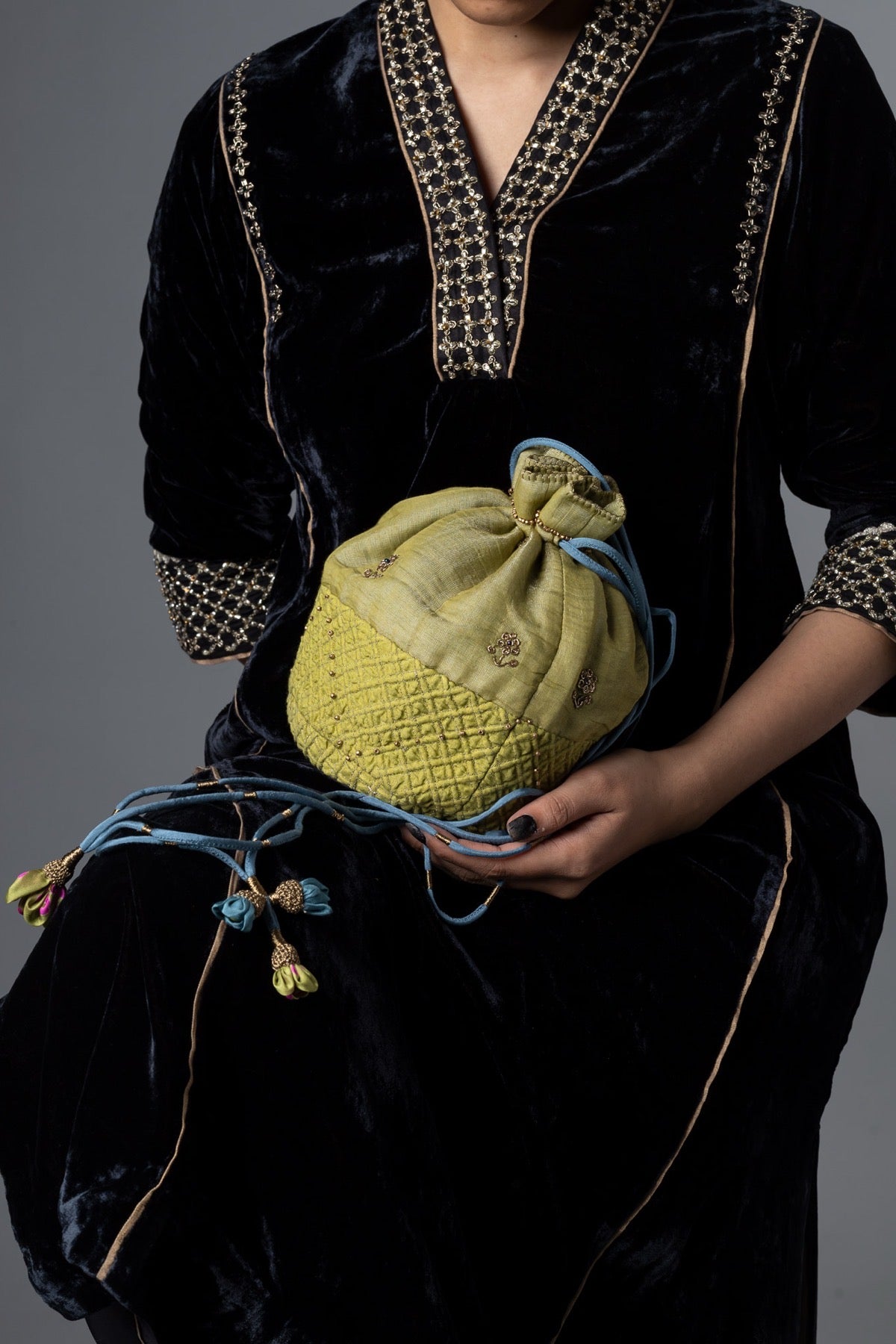 Naaz Green Potli Bag