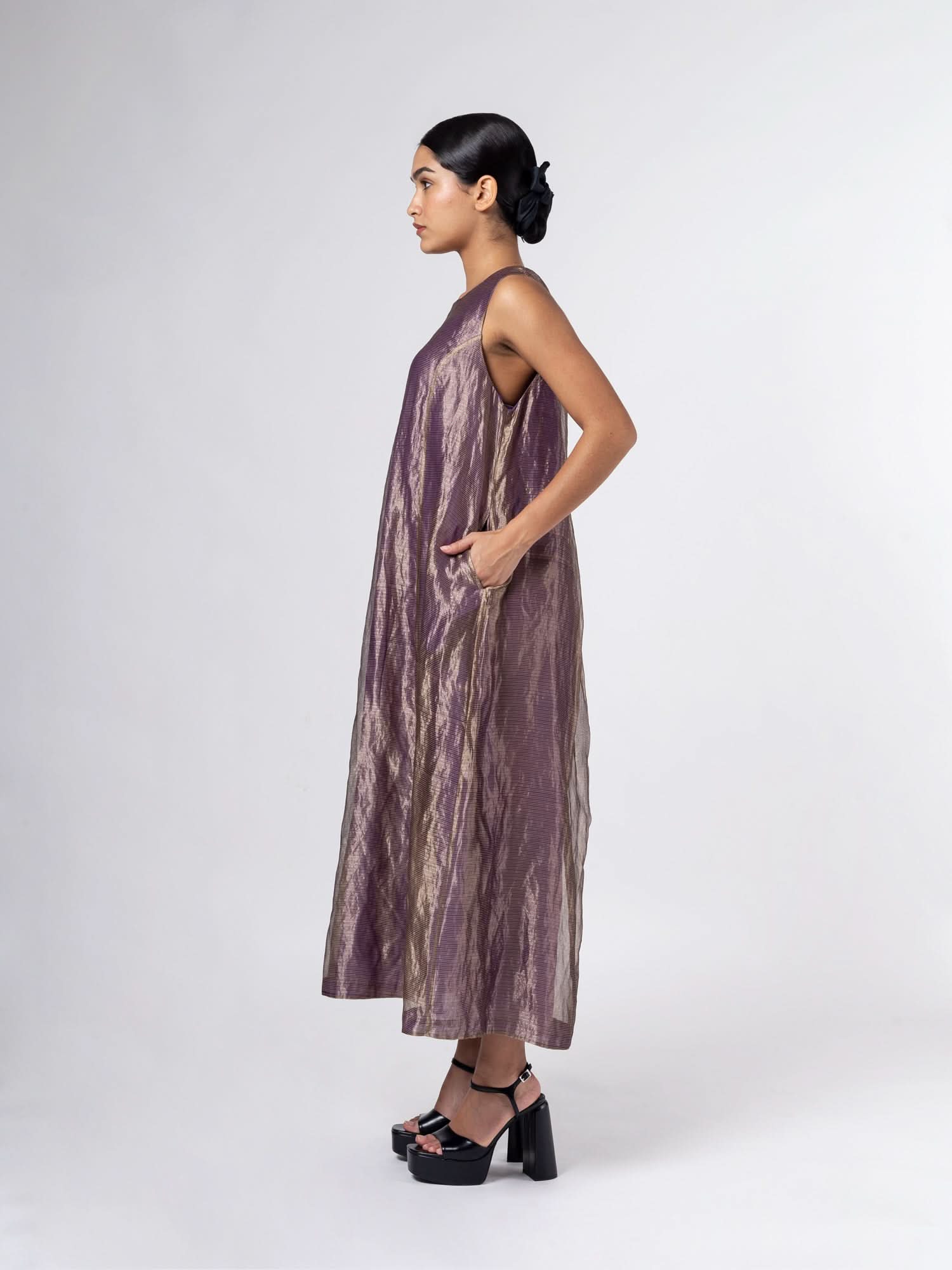 Mineko Gold/Purple Dress