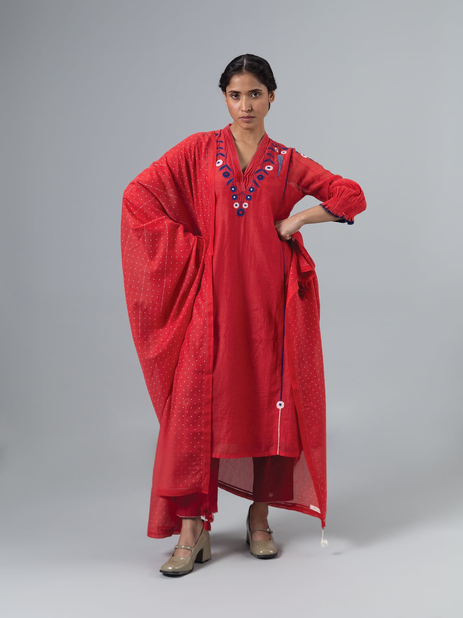 Kunda Red Dupatta