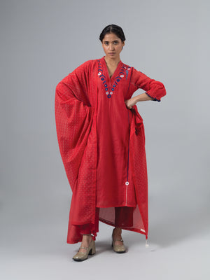 Kunda Red Dupatta