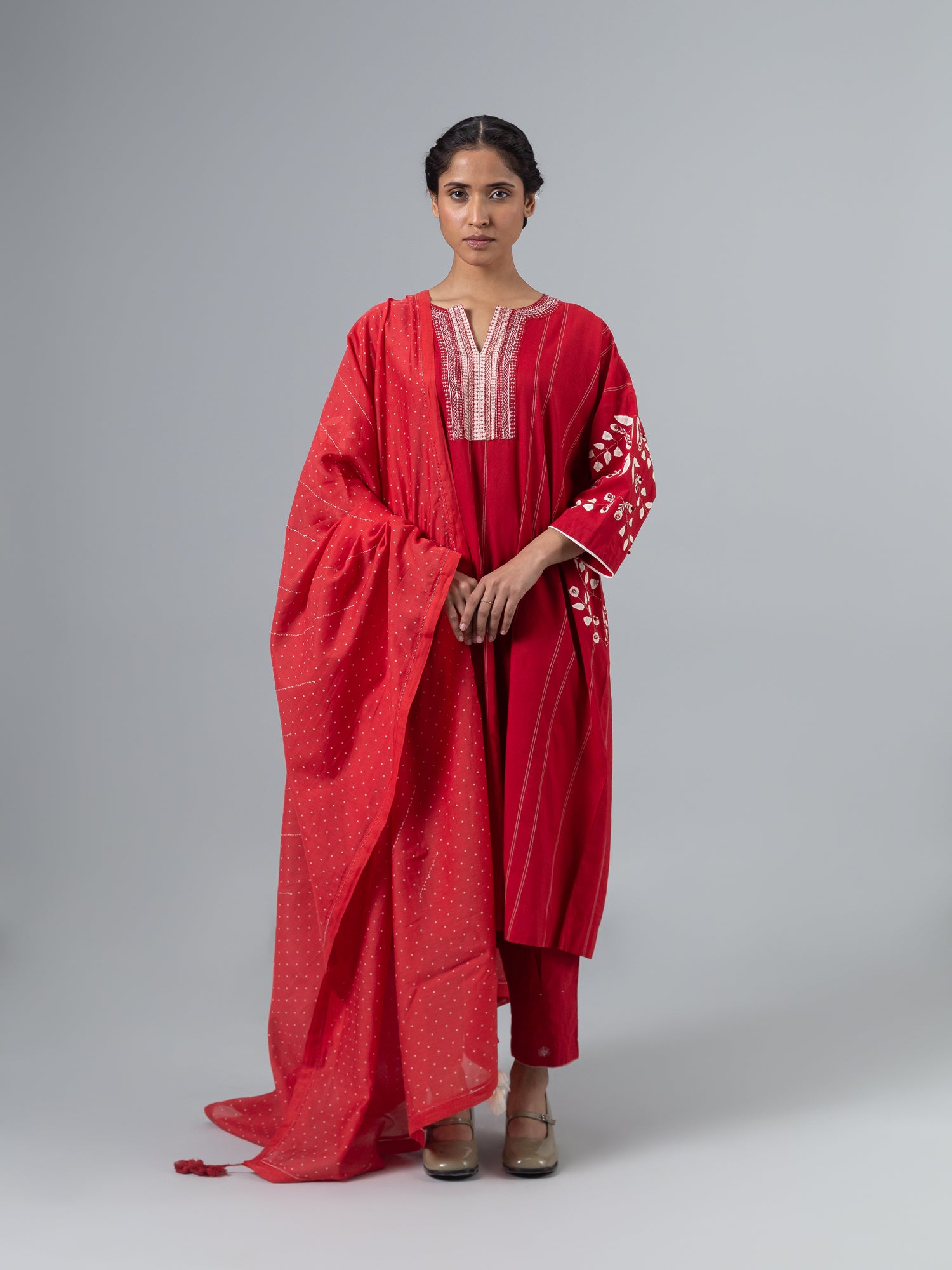 Kunda Red Dupatta