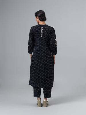 Souma Black Kurta