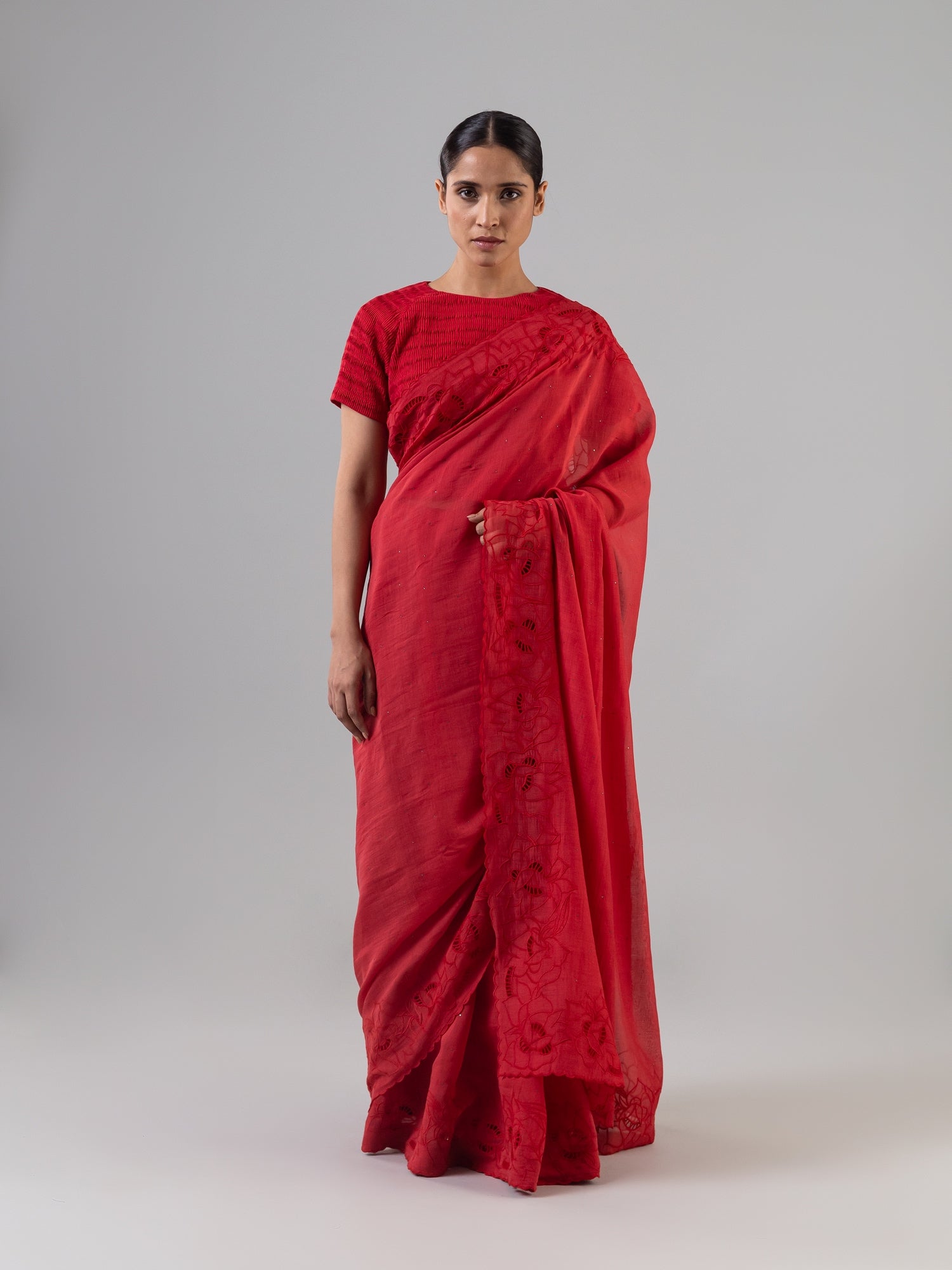 Genova  Red Saree