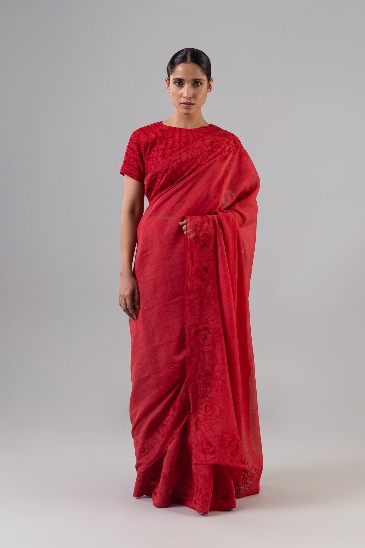 Genova  Red Saree