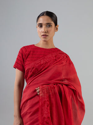 Genova  Red Saree