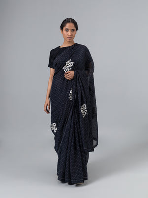 Urati Black Saree