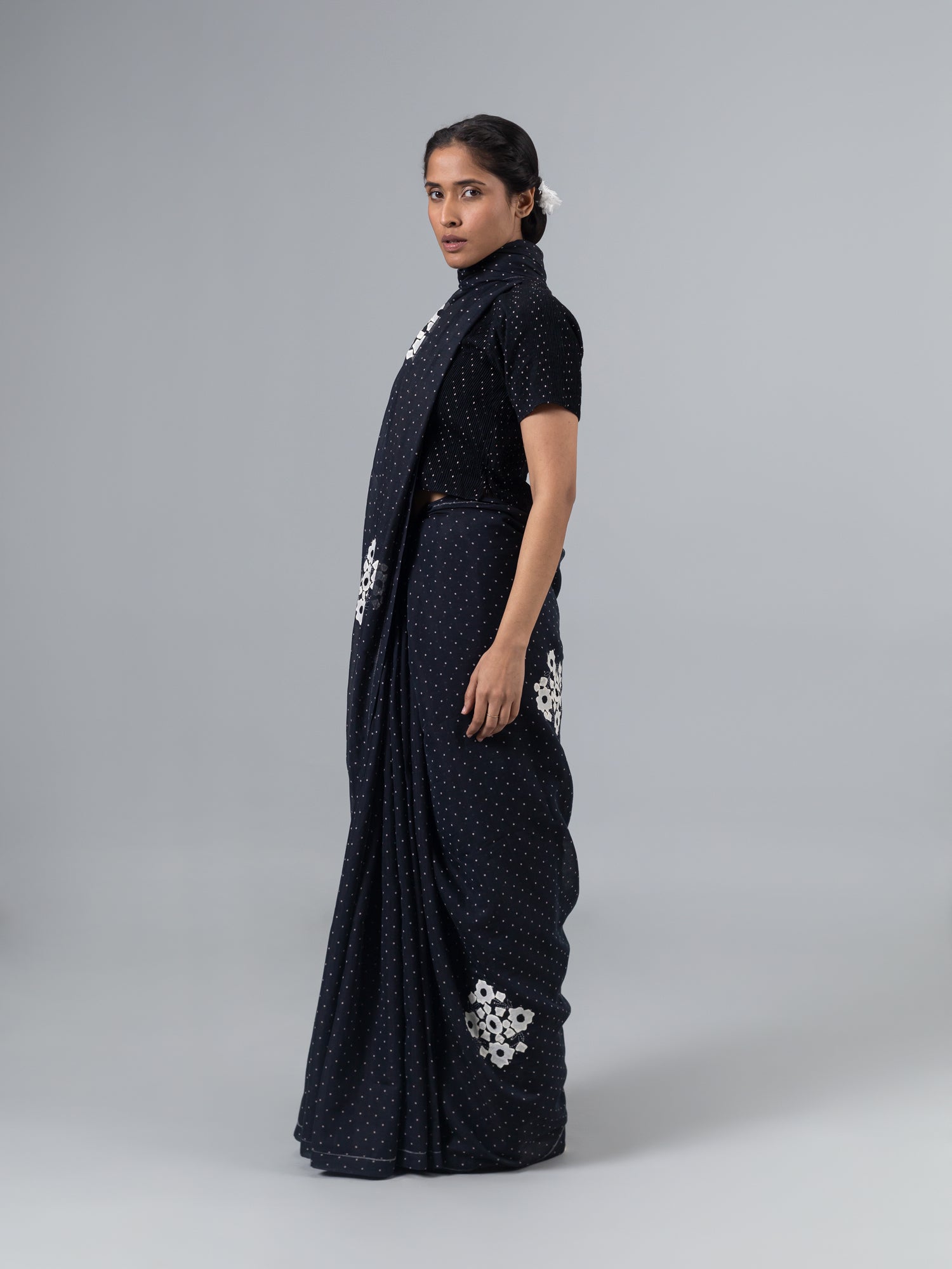 Urati Black Saree