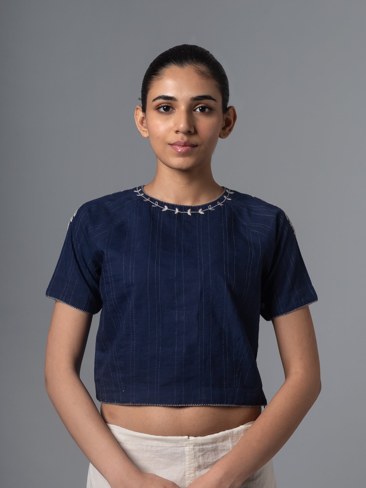 Machhi Indigo Blouse