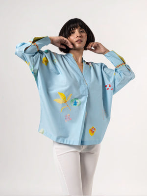 Farm Rio Blue Top