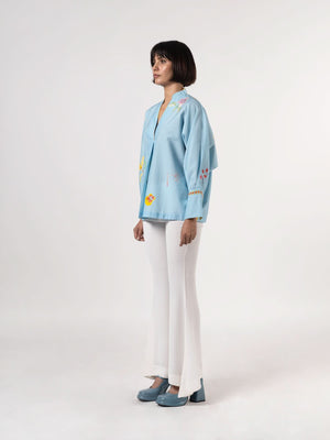Farm Rio Blue Top