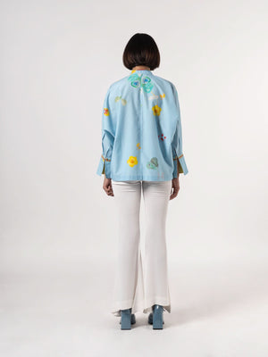 Farm Rio Blue Top