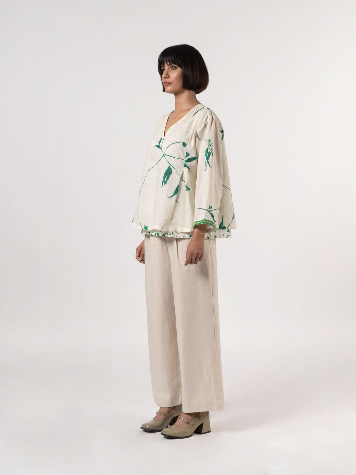 Kallie Natural Green Top