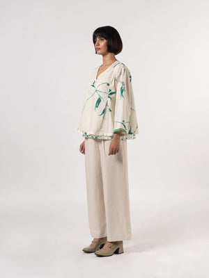 Kallie Natural Green Top