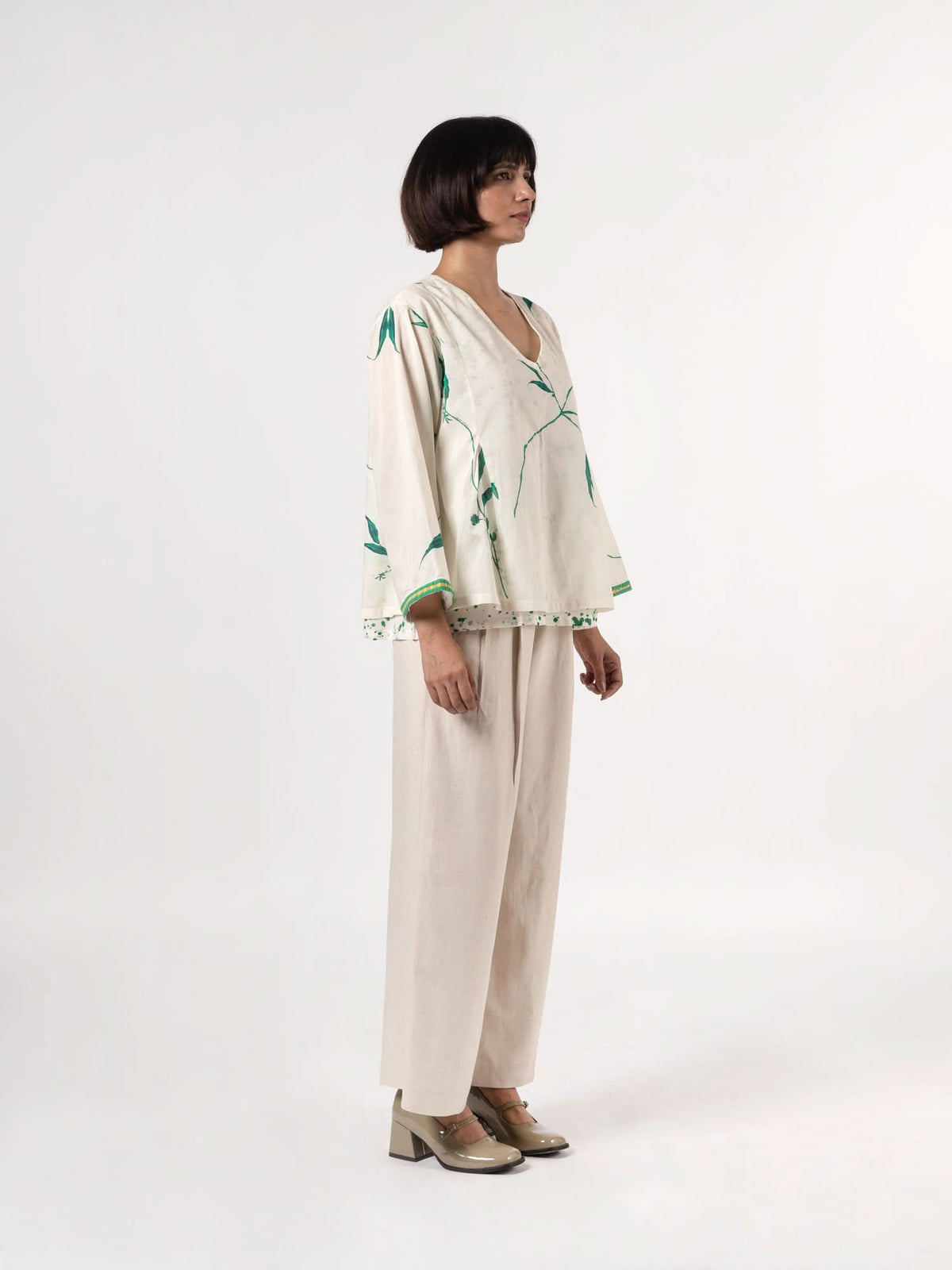 Kallie Natural Green Top