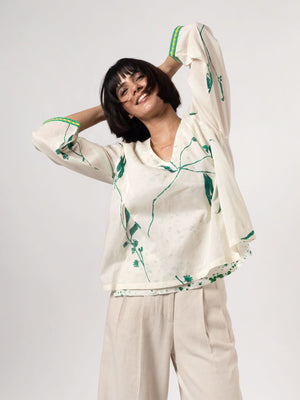 Kallie Natural Green Top