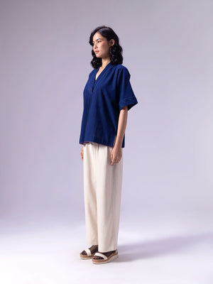 Dabhoi Indigo Top