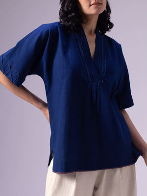 Dabhoi Indigo Top