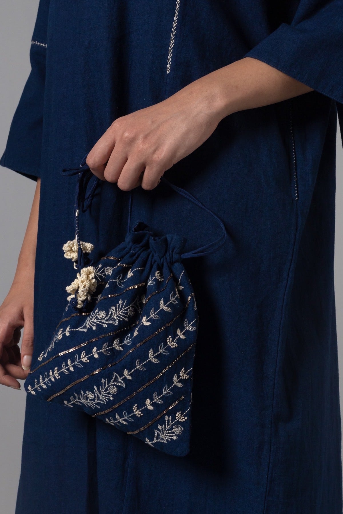 Sozan Indigo Potli Bag