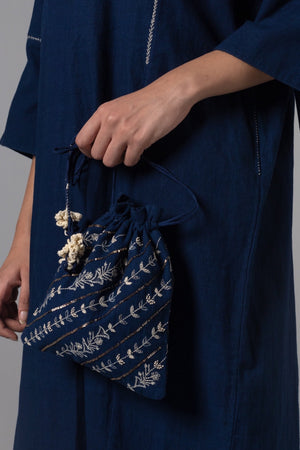 Sozan Indigo Potli Bag