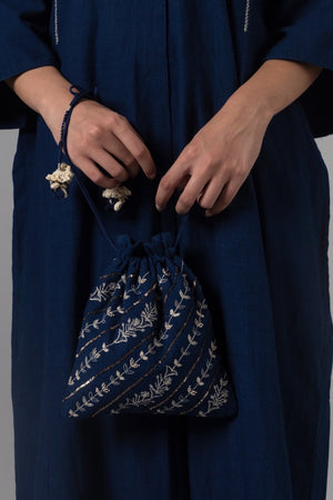 Sozan Indigo Potli Bag