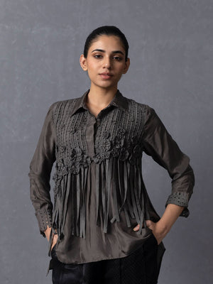 Yua Dark Grey Top