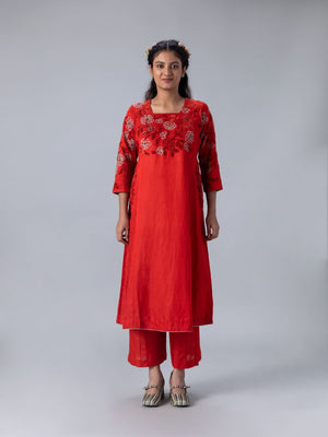Sudha Red Kurta