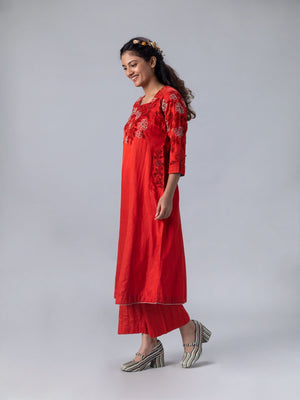 Sudha Red Kurta