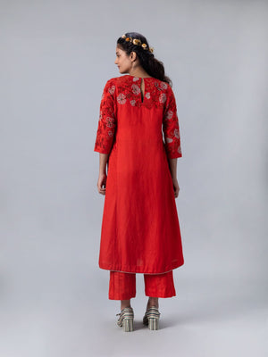 Sudha Red Kurta