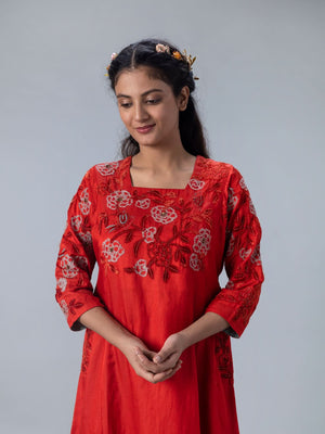 Sudha Red Kurta