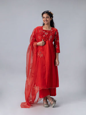 Sudha Red Kurta