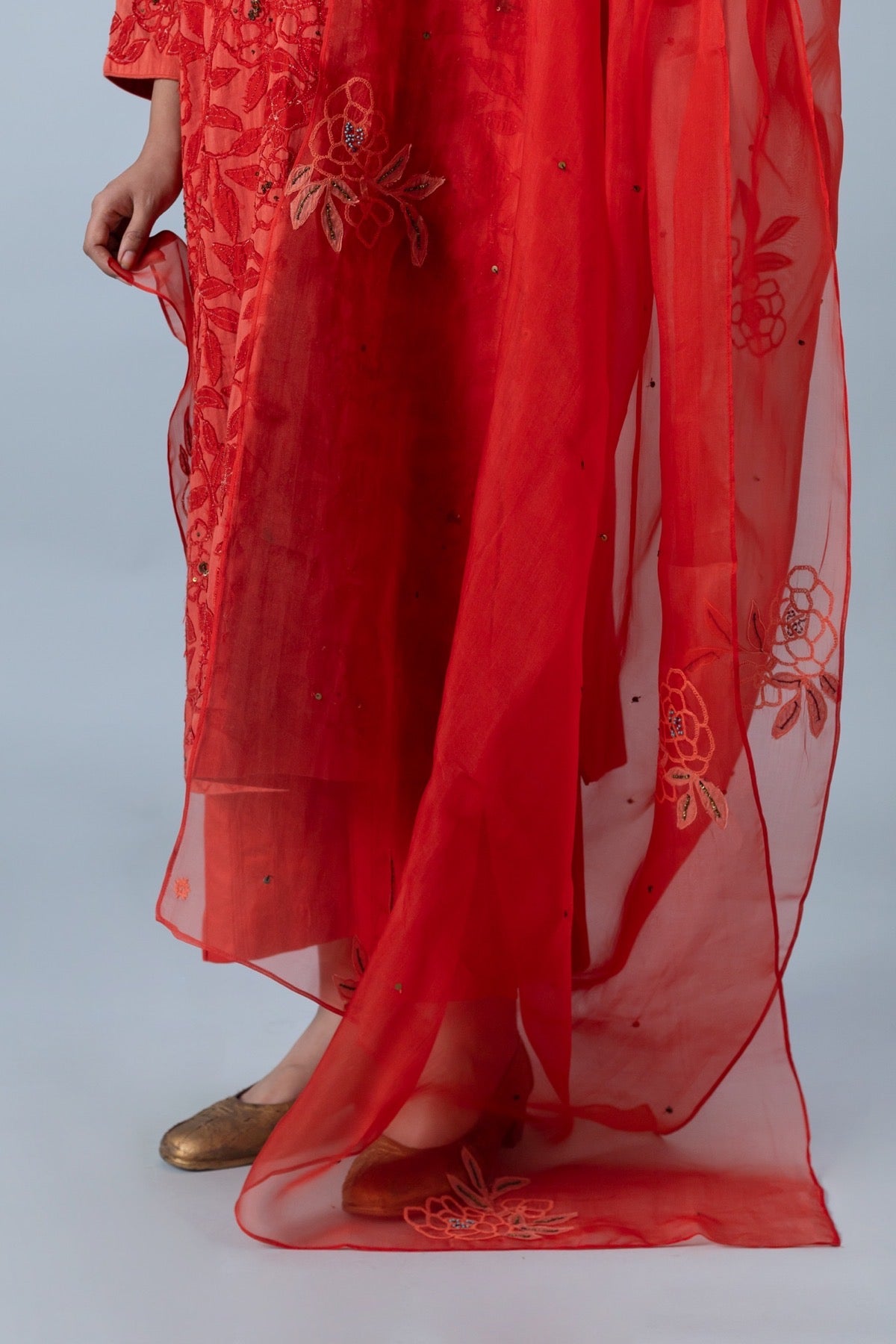 Surajmukhi Red Dupatta