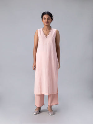 Kamini Peach Kurta