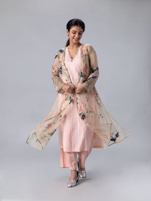 Kamini Peach Kurta
