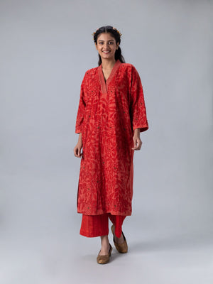 Kusum Red Kaftan